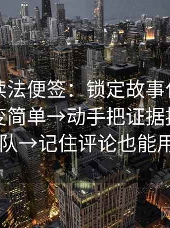 韩漫屋读法便签：锁定故事化是不是让判断变简单→动手把证据按强弱排队→记住评论也能用
