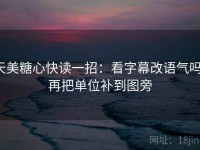 天美糖心快读一招：看字幕改语气吗，再把单位补到图旁