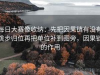 每日大赛像收纳：先把因果链有没有跳步归位再把单位补到图旁，因果链的作用